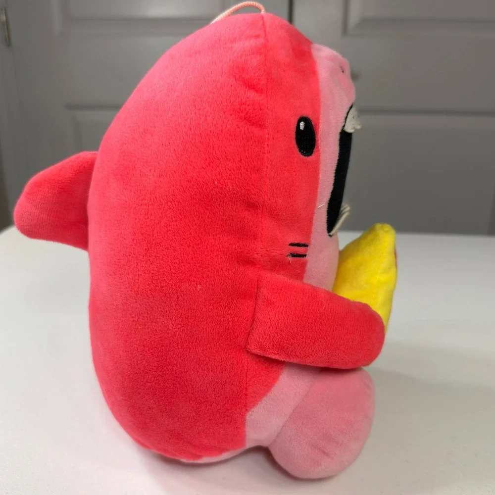 Peek-A-Bee Toys Pink Shark Pizza Plush Stuffed Animal Hungry Shark 9